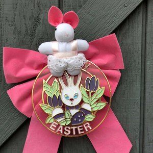 Handcrafted Easter Wreath Pink Sun Catcher